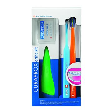 Curaprox Ortho Kit 1 Set Composto Da Cs 5460 Ortho+cs 1009 Single+capsule Ortho Pocket Set+ortho Wax