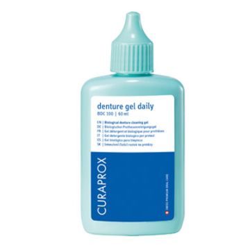 Curaprox bdc 100 daily gel per la pulizia quotidiana della dentiera e degli apparecchi mobili 60 ml 1 pezzo