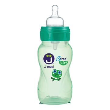 J bimbi bfree me verde 260 ml biberon in pp con tettarella in silicone
