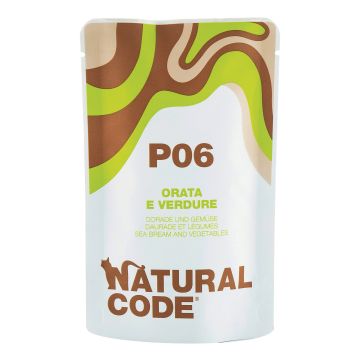 Natural Code Gatto Busta (P06) Adulto Orata & Verdure 70 Gr