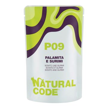 Natural Code Gatto Busta (P09) Adulto Palamita & Surimi 70 Gr