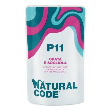 Natural Code Gatto Busta (P11) Adulto Orata & Sogliola 70 Gr