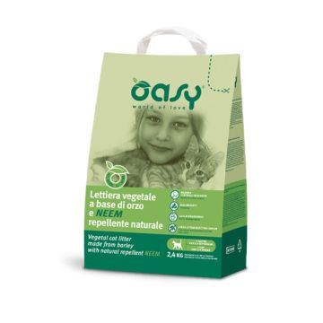 Oasy Gatto Lettiera Orzo & Neem 6L 2,4 Kg