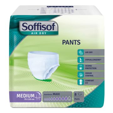 Pannolone soffisof air dry pants maxi medium 8 pezzi
