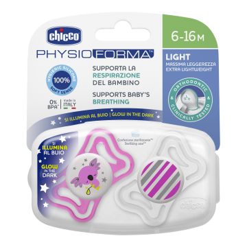 Chicco Succhietto light Lum Silicone 6m 2pezzi