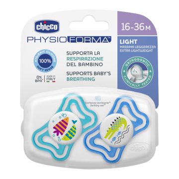 Chicco Succhietto light Boy Silicone 16m 2pezzi