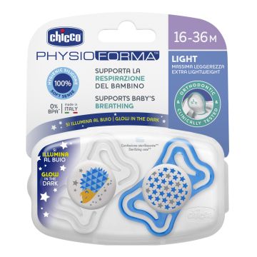 Chicco Succhietto light Lum Silicone 16m 2pezzi