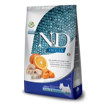 Farmina Cane N&D Ocean Adulto Mini Merluzzo, Zucca & Arancia 800 Gr