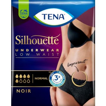 Tena Silhouette Vita Bassa Biancheria Intima Noir Normal 9 Pezzi