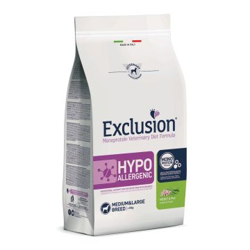 Exclusion Cane Diet Hypoallergenic Adulto Medium&Large Insetti & Piselli 2 Kg