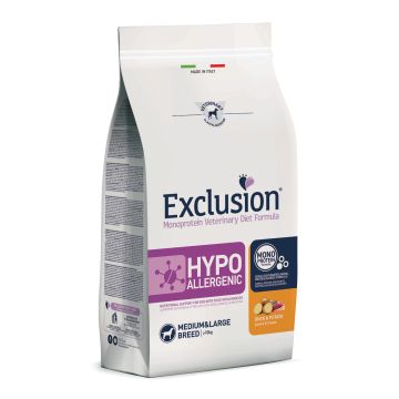 Exclusion Cane Diet Hypoallergenic Adulto Medium&Large Anatra & Patate 12 Kg