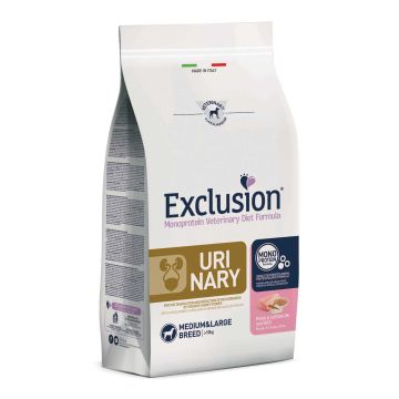 Exclusion Cane Diet Urinary Adulto Medium&Large Maiale, Sorgo & Riso 2 Kg