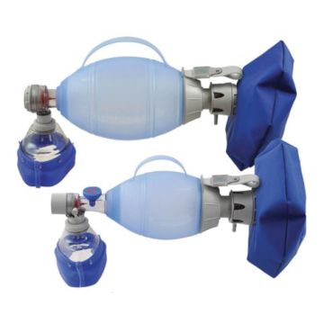 Pallone per rianimazione ambu pluriuso completo di maschera e reservoir per bambini Pallone per rianimazione ambu pluriuso completo di maschera e reservoir per bambini