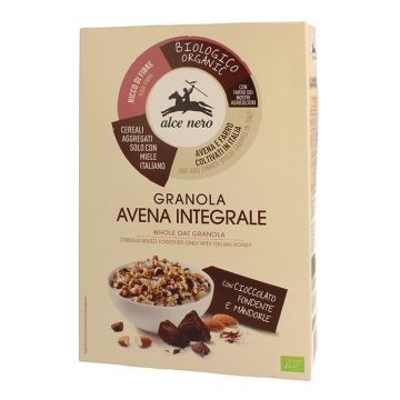 Granola avena integrale con cioccolato fondente e mandorle 300 g