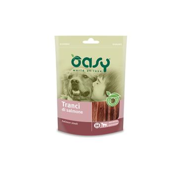 Oasy Cane Snack Busta Tranci Di Salmone 80 Gr