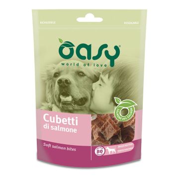 Oasy Cane Snack Busta Cubetti Di Salmone 80 Gr
