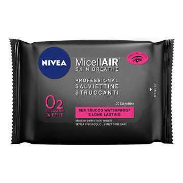 Nivea micellair professional salviettine struccanti 20 pezzi