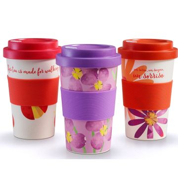 Bamboo mug watercolor coccinelle 1 pezzo