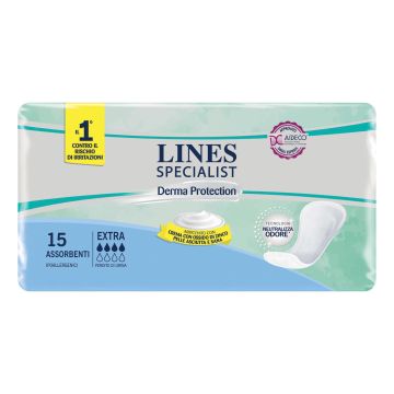 Lines Specialist Derma Protection Assorbenti Sagomati Unisex Extra 15 Pezzi