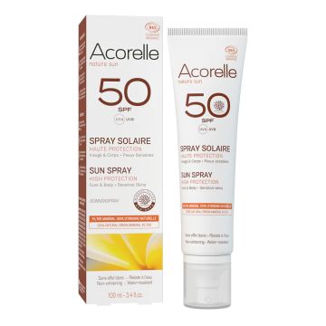 Acorelle spray solare spf 50 bio 100 ml