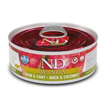 N&d cat quinoa skin & coat duck & coconut 80 g