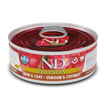 N&d cat quinoa skin & coat venison & coconut 80 g