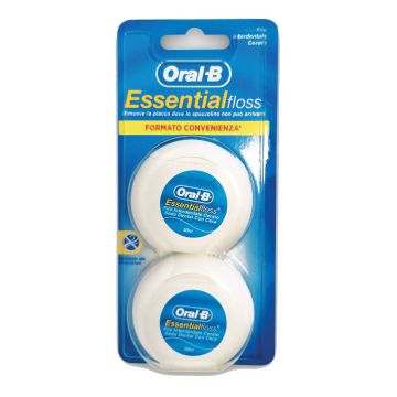 Oral-B Filo Interdentale Essential Al Sapore Di Menta BIPACCO 2X50m