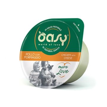 Oasy Gatto More Love In Cup Adulto Pollo & Formaggio 70 Gr
