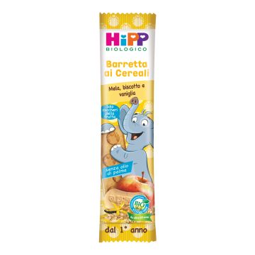 Hipp bio barretta ai cereali mela/biscotto/vaniglia 20 g