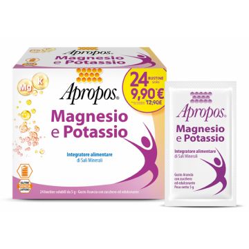 Apropos Magnesio E Potassio Gusto Arancia 24 Bustine