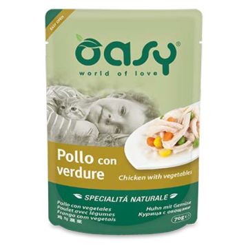 Oasy Gatto Specialita' Naturali In Busta Adulto Pollo & Verdure 70 Gr