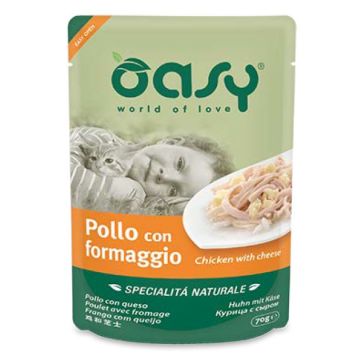 Oasy Gatto Specialita' Naturali In Busta Adulto Pollo & Formaggio 70 Gr
