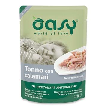 Oasy Gatto Specialita' Naturali In Busta Adulto Tonno & Calamari 70 Gr