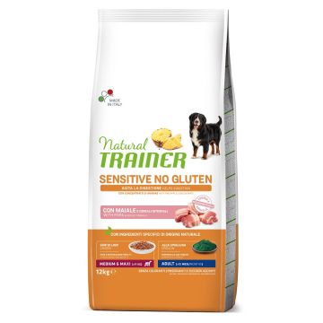 Trainer Cane Natural Sensitive Adulto Medium&Maxi Maiale 12 Kg