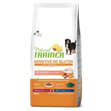 Trainer Cane Natural Sensitive Adulto Medium&Maxi Salmone 12 Kg