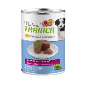 Trainer Cane Natural Puppy&Junior Medium&Maxi Pollo 400 Gr