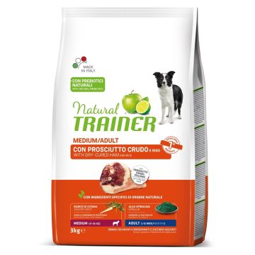 Trainer Cane Natural Adulto Medium Prosciutto Crudo & Riso 3 Kg