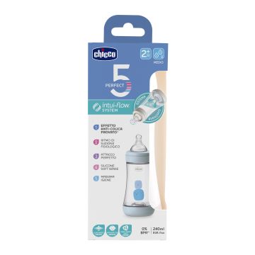Chicco Biberon perf5 2f Silicone boy 240ml