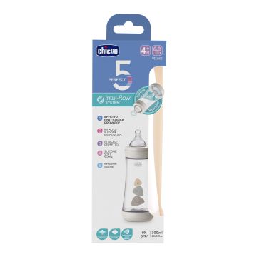 Chicco biberon perfect 5 3 fori Flusso Veloce  silicone unisex  300ml