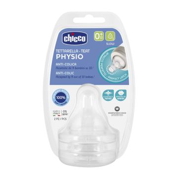 Chicco Tettarella Perfect5 In Silicone Flusso Normale +0 Mesi 2 Pezzi
