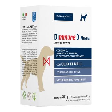 Dimmune D Medium Cani 20 Bustine Appetibili Da 10 G