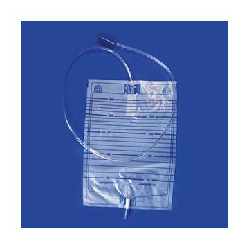 Sacca urina monouso 2 litri standard senza valvola antireflusso e senza scarico tubo raccordo 130 cm 30 pezzi
