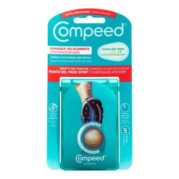 Compeed cerotti per vesciche pianta piede sport 5 pezzi