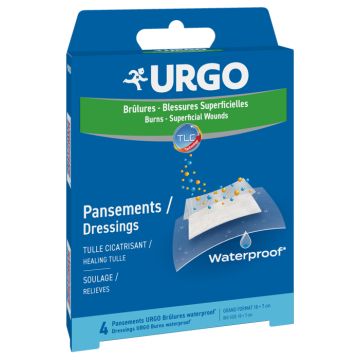 Urgo ustioni superficiali waterproof 10 x 7 cm 4 pezzi