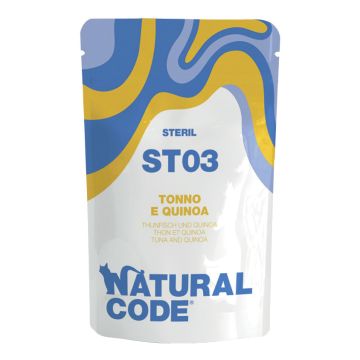 Natural Code Gatto Busta (St03) Adulto Sterilizzato Tonno & Quinoa 70 Gr