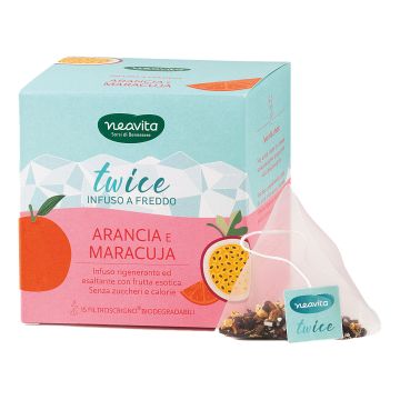 Infuso twice arancia e maracuja filtroscrigno 15 filtri 3,5 g