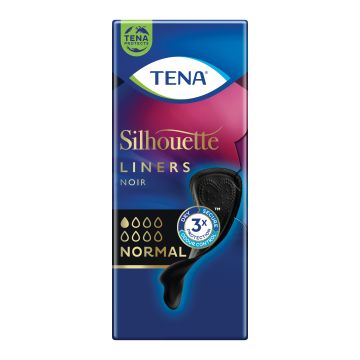 Proteggi slip nero incontinenza leggera tena silhouette noir normal 26 pezzi