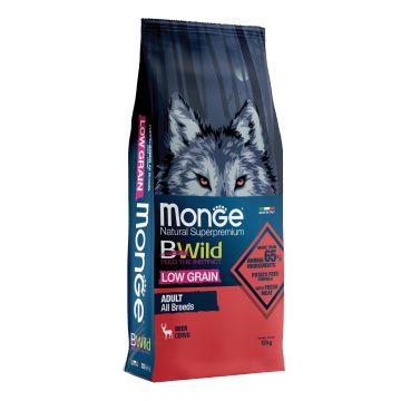 Monge Cane Bwild Low Grain Adulto All Breeds Cervo 12 Kg