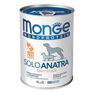 Monge Cane Monoprotein Lattina Adulto Solo Anatra 400 Gr