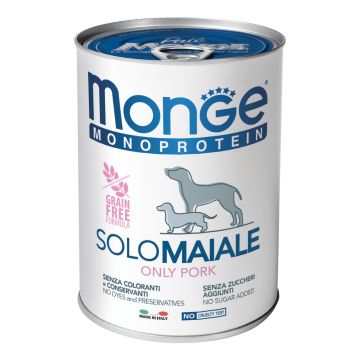 Monge Cane Monoprotein Lattina Adulto Solo Maiale 400 Gr